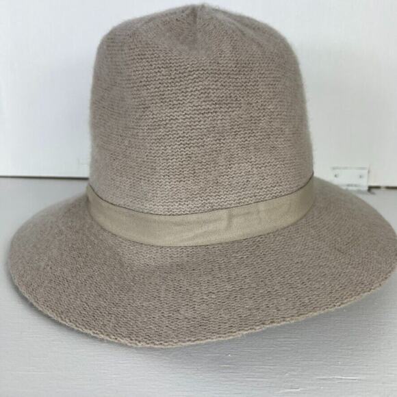 Anna & Ava Hat Womens Beige Knit Wool Blend Floppy Panama One Size - Picture 4 of 11